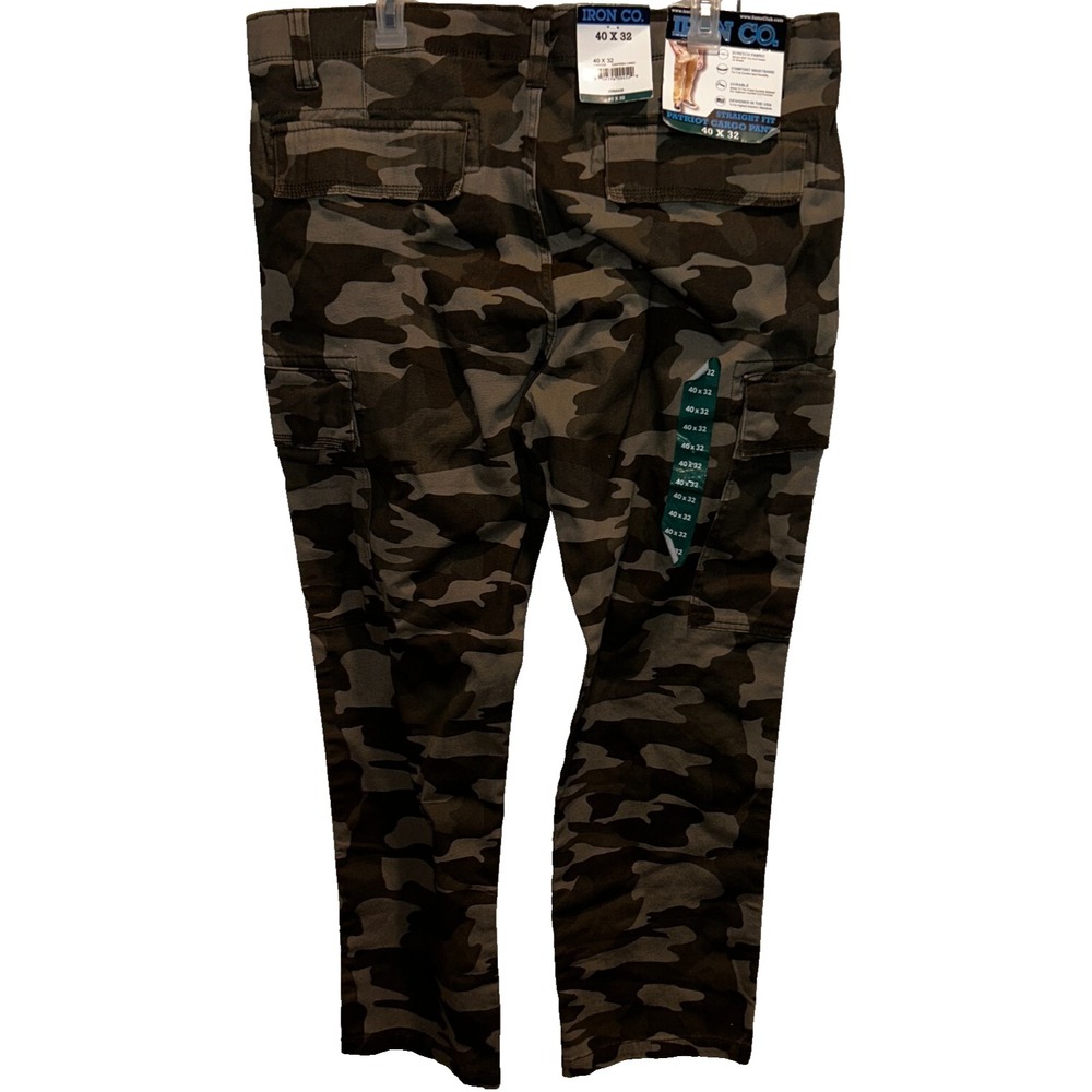 Iron Co. Men's Straight Fit Patriot Cargo Pant 40x32‎ Stretch Camouflage NWT NEW - Picture 3 of 7